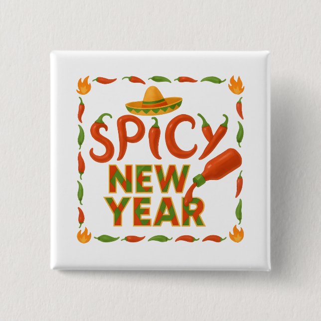 Spicy New Year Button (Vorderseite)