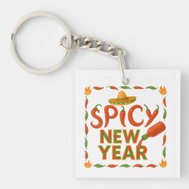 Spicy New Year Schlüsselanhänger (Vorderseite)