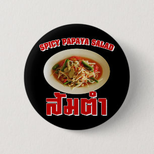 Spicy Papaya Salad [Som Tam] ... Thai Lao Food Button