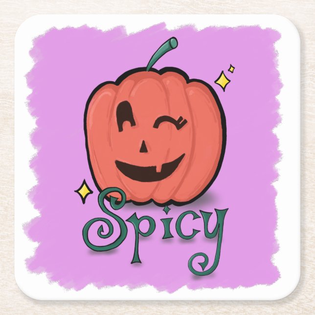 Spicy Pumpkin Spice Rechteckiger Pappuntersetzer (Vorderseite)