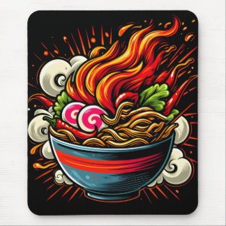 Spicy Ramen Japanese Noodle Street Art Mousepad
