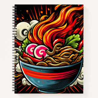 Spicy Ramen Japanese Noodle Street Art Notizbuch