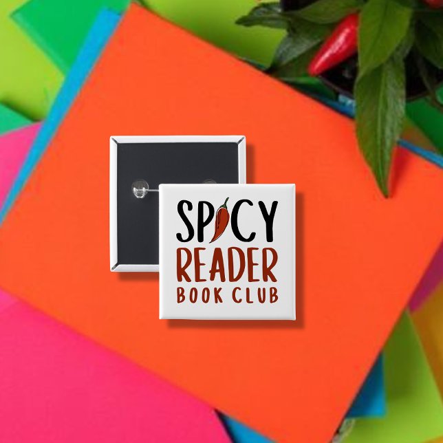 Spicy Reader Buchclub-Typografie-Geschenk Button (Von Creator hochgeladen)