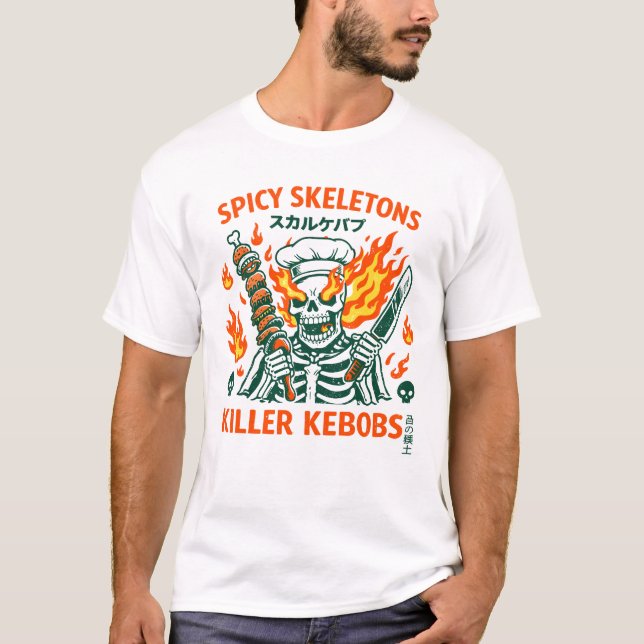 Spicy Skeleton Chef T-Shirt (Vorderseite)