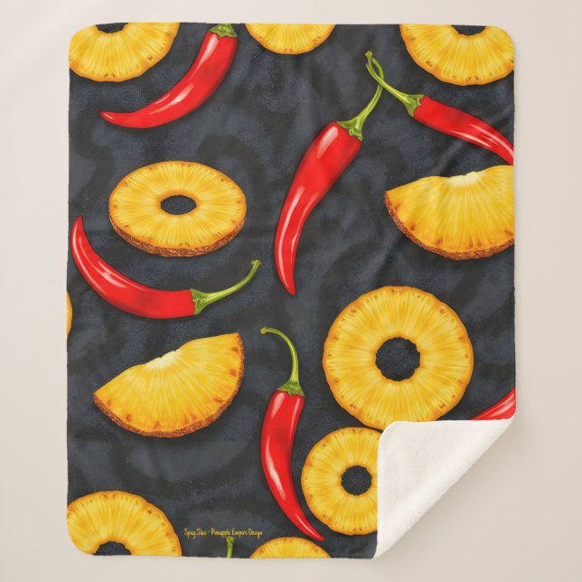 Spicy Slice - Pineapple Empire Design Sherpadecke (Vorderseite)