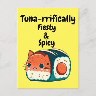 Spicy Tuna Cat - Thunfisch Feisty & Spicy Postkarte
