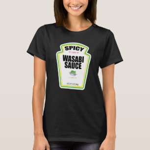 Spicy Wasabi Sauce Flaschenetikett Halloween Kostü T-Shirt