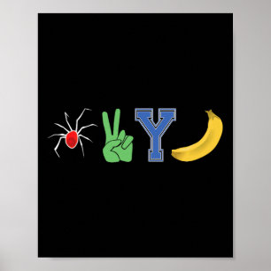 Spider 2 Y Banana Fußballspiel-Strategie Spiel P Poster
