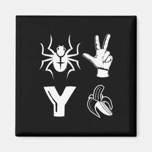 Spider 2 Y Bananen-Shirt Lustiges Fußballliebhaber Magnet