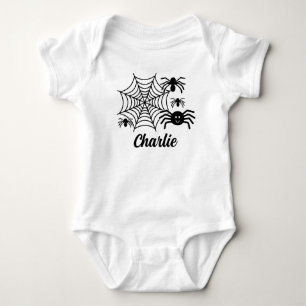 Spider and Web First Halloween Baby Bodysuit Strampler