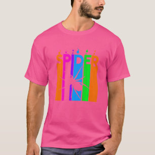 Spider Animal Rainbow Buble mit Silhouette T-Shirt