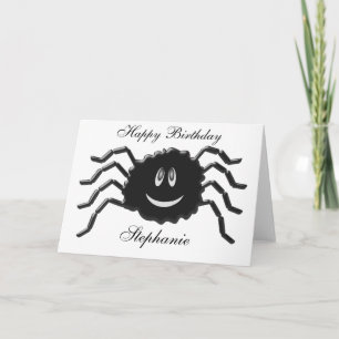 Spider Birthday Karte