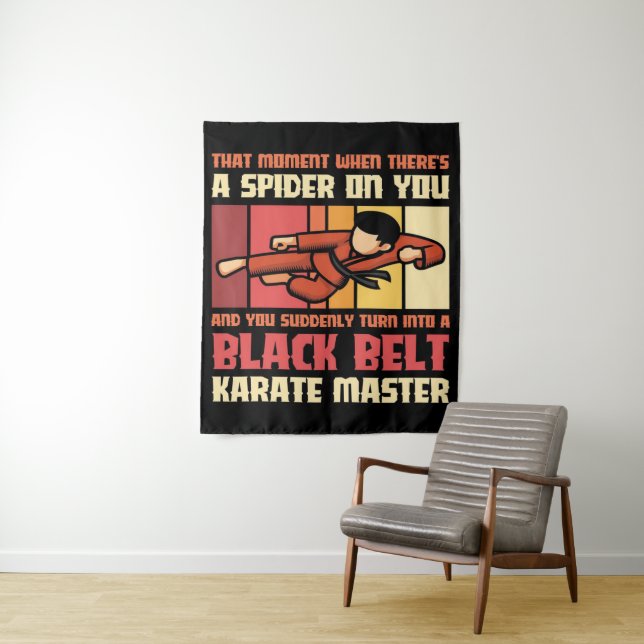 Spider Black Belt Karate Master Wandteppich (Beispiel)