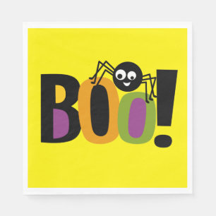 Spider BOO Halloween Paper Teller Serviette