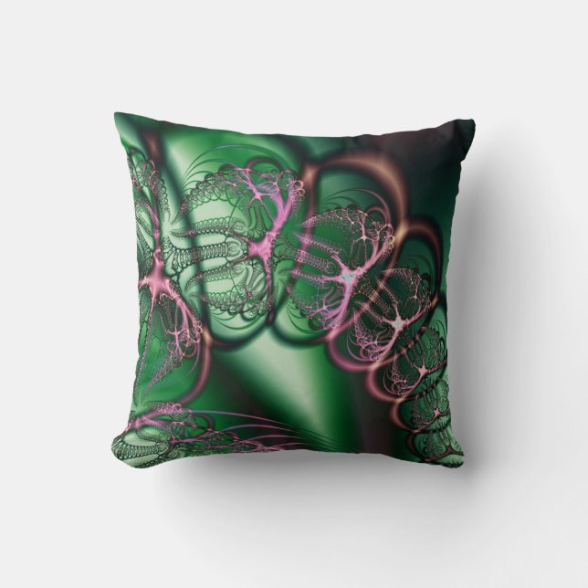 Spider Bubbles Fraktal American Mojo Pillow Kissen (Vorderseite)
