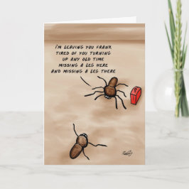 Spider Cartoon - Ich verlass dir Frank! Karte