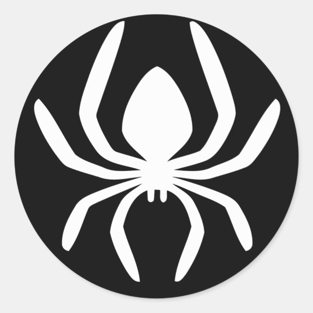 Spider Circle Symbol Runder Aufkleber (Vorderseite)