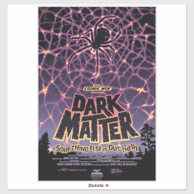 Spider Cosmic Web, Halloween Galaxie der Horror Aufkleber (Blatt)