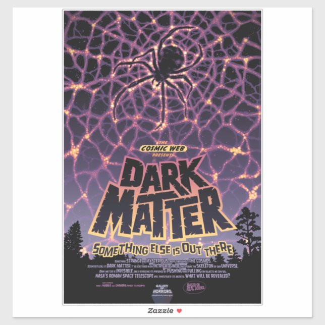 Spider Cosmic Web, Halloween Galaxie der Horror Aufkleber (Blatt)