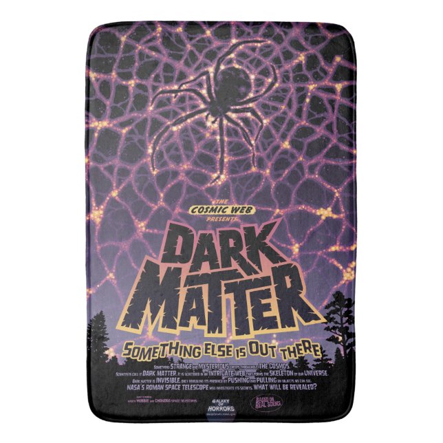 Spider Cosmic Web, Halloween Galaxie der Horror Badematte (Vorderseite Vertikal)