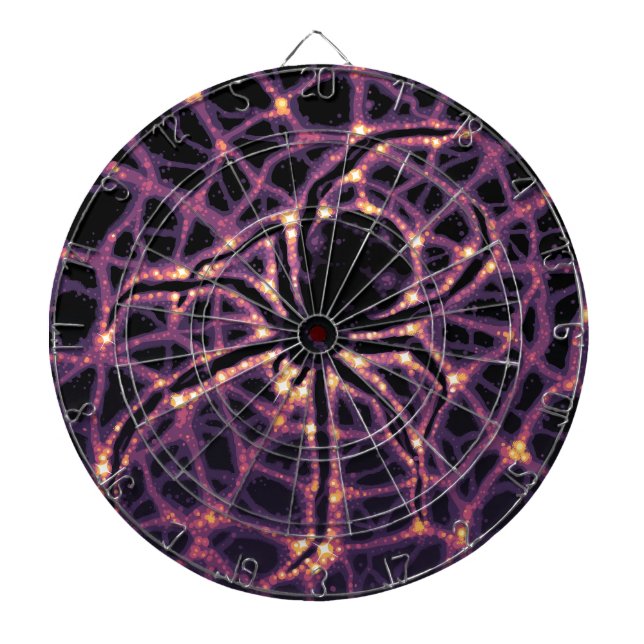 Spider Cosmic Web, Halloween Galaxie der Horror Dartscheibe (vorne)