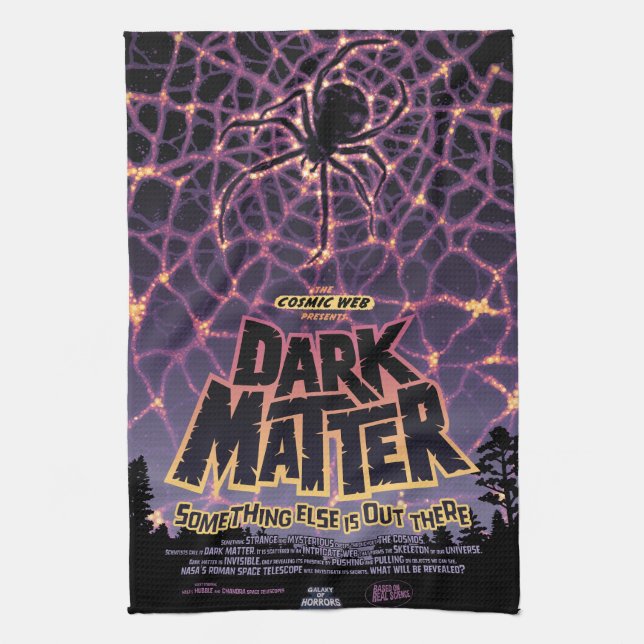 Spider Cosmic Web, Halloween Galaxie der Horror Geschirrtuch (Vertikal)