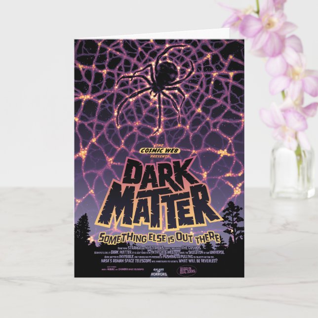 Spider Cosmic Web, Halloween Galaxie der Horror Karte (Orchidee)