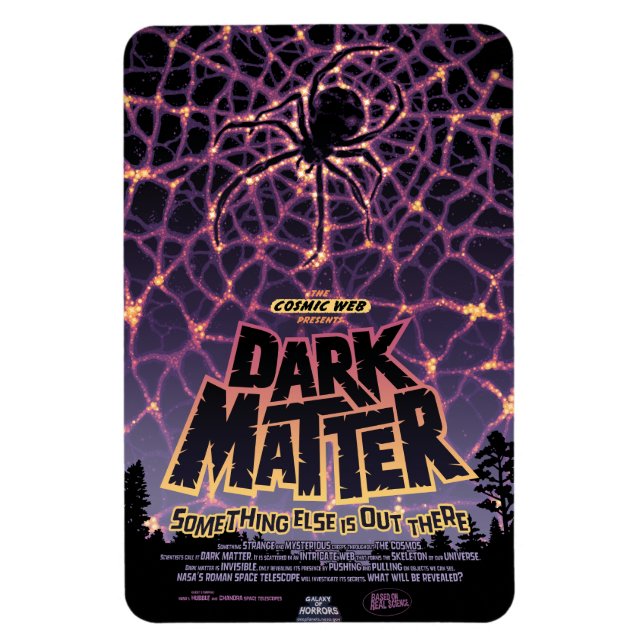 Spider Cosmic Web, Halloween Galaxie der Horror Magnet (Vertikal)