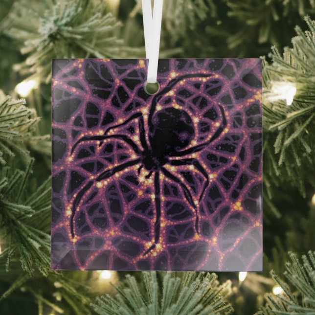 Spider Cosmic Web, Halloween Galaxie der Horror Ornament Aus Glas (Insitu)