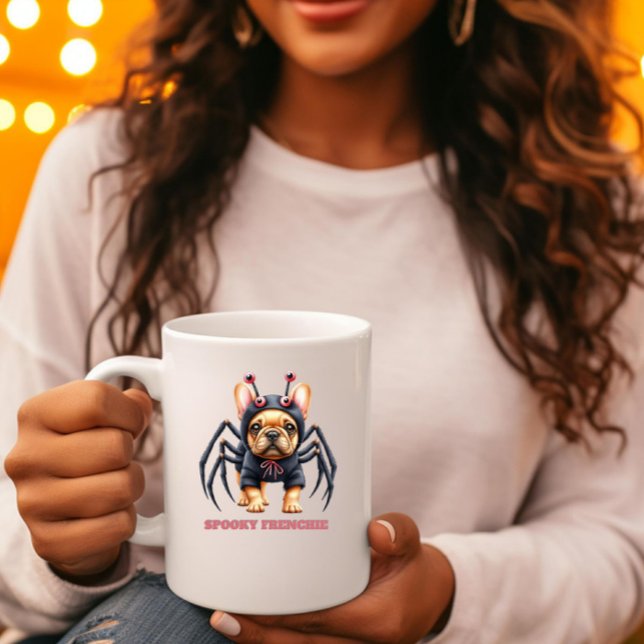 Spider Costume Frenchie Pup Halloween  Kaffeetasse (Von Creator hochgeladen)