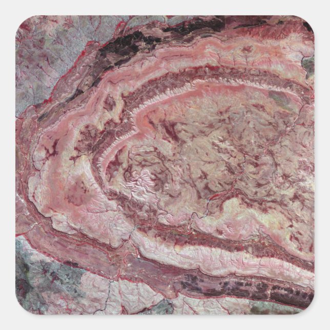 Spider Crater, Western Australien Quadratischer Aufkleber (Vorderseite)