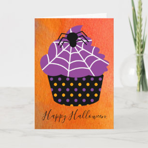 Spider cupcake Halloween Thema Karte