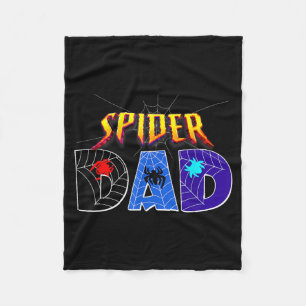 Spider Dad Design Vatertag passende Familie Fleecedecke