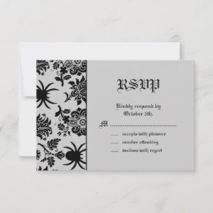Spider Damask UAWG RSVP Karte