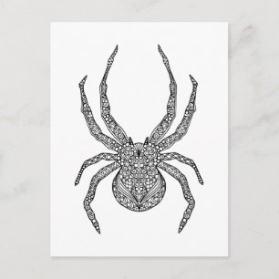 Spider Doodle Postkarte