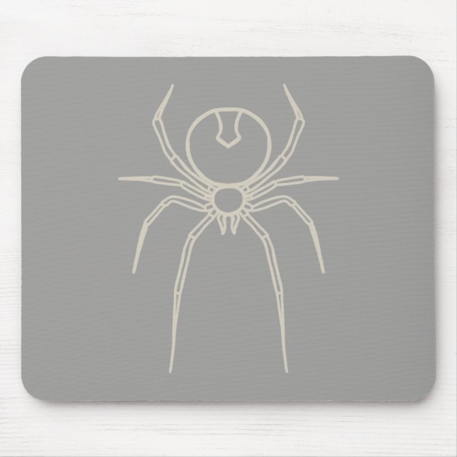 Spider - Ghost Gray und Bone White Mousepad (Vorne)
