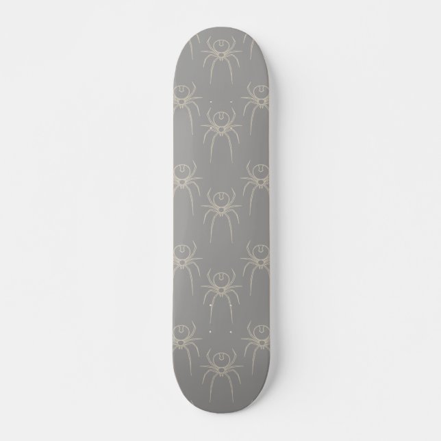 Spider - Ghost Gray und Bone White Skateboard (Vorne)