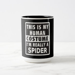 Spider Halloween Kostüm Funny Spider Kostümgeschen Zweifarbige Tasse