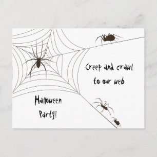 Spider-Halloween-Party Einladungspostkarte