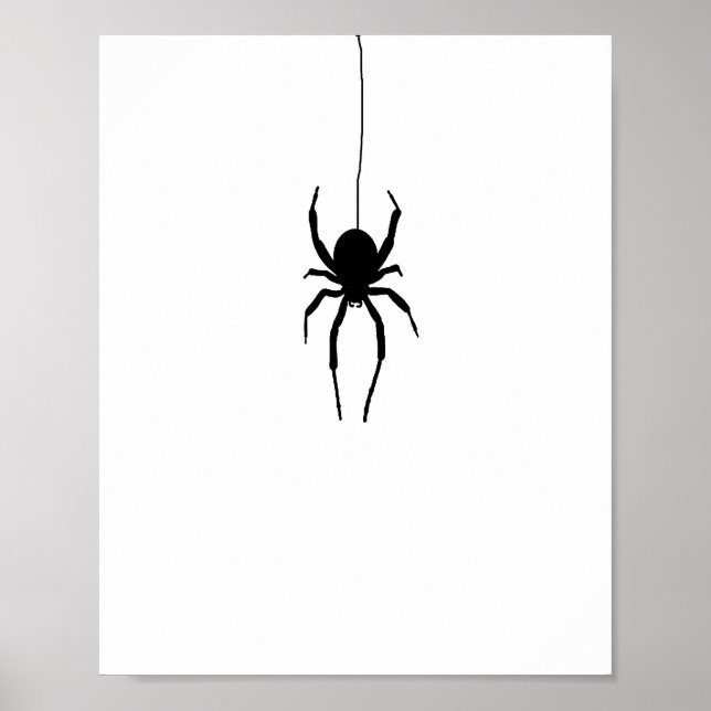 Spider Hanging Spider Web Halloween Malerei Poster (Vorne)