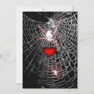 Spider Heart Goth Wedding Einladungen