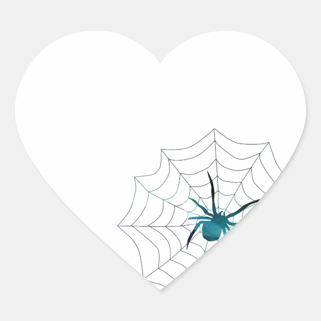 Spider Herz-Aufkleber (Vorderseite)