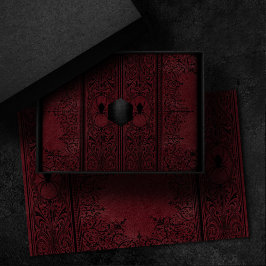 Spider Hexe | Dark Red Fantasy Spiderweb Geblüht Seidenpapier