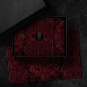 Spider Hexe Dark Red Fantasy Spiderweb Geblüht Seidenpapier