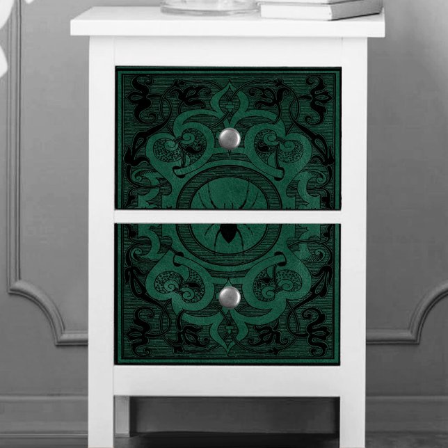 Spider Hexe | Emerald Green Spiderweb Geblüht Seidenpapier (Von Creator hochgeladen)