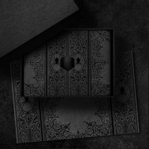 Spider Hexe Graue Fantasy Spiderweb Geblüht Seidenpapier