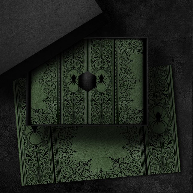 Spider Hexe | Sage Green Spiderweb Geblüht Seidenpapier (Von Creator hochgeladen)