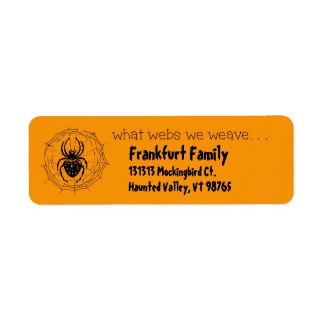 Spider im Web erinnert uns an unsere Webs (Vorne)