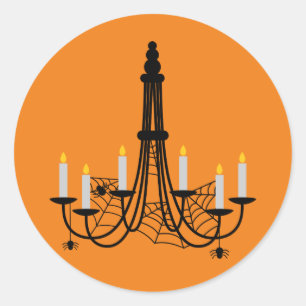 Spider Kronleuchter Halloween gothic Runder Aufkleber