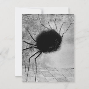 Spider lächeln von Odilon Redon, Vintages Hallowee Karte